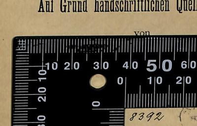 - (Jüdische Gemeinde zu Berlin), Von Hand: Signatur; '8392'. 