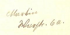- (Martin, [...]), Von Hand: Name, Ortsangabe; 'Martin / Warstr. 6 a.'. 
