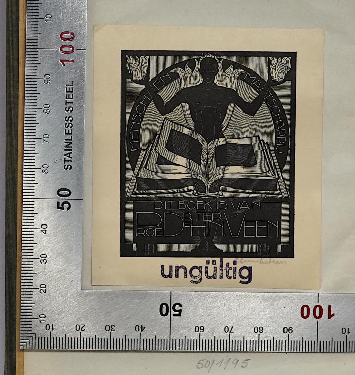 Ba 649 : Die Naturlehre des Staates als Grundlage aller Staatswissenschaft (1870);-, Etikett: Exlibris; 'Dit Boek is van Prof. Dr. H. N. ter Veen'
