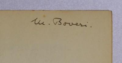 Ba 780a : Wie's die Engländer machen : Politik, Gesellschaft und Literatur im demokratisierten England. (1929);- (Boveri, Margret), Von Hand: Autogramm, Name; 'M. Boveri.'. 