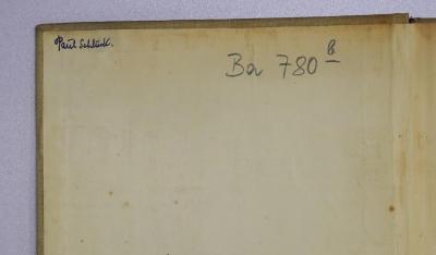 Ba 780b : Wie's die Engländer machen : Politik, Gesellschaft und Literatur im demokratisierten England. (1929);- (Schluck, Paul), Von Hand: Autogramm, Name; 'Paul Schluck.'. 