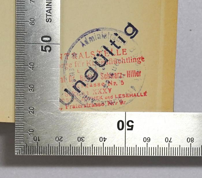 Ba 789&lt;3&gt; : Englands politisches Vermächtnis an Deutschland durch Benjamin Disraeli, Lord Beaconsfield (1916);-, Stempel: Berufsangabe/Titel/Branche; '[...] Administrative [...]'