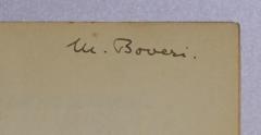- (Boveri, Margret), Von Hand: Autogramm, Name; 'M. Boveri.'. 