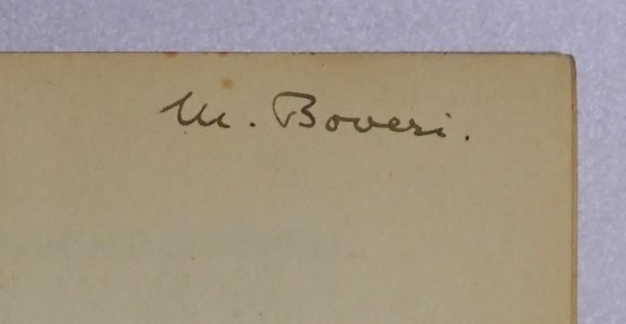 Ba 780a : Wie's die Engländer machen : Politik, Gesellschaft und Literatur im demokratisierten England. (1929);- (Boveri, Margret), Von Hand: Autogramm, Name; 'M. Boveri.'. 
