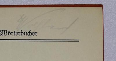 Ba 826 : Politik (1927);- (Wolfhard, Johann Michael), Von Hand: Autogramm, Name; 'Wolfhard'. 