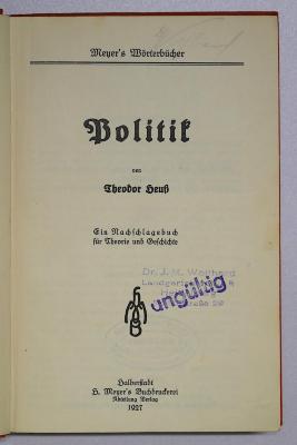 Ba 826 : Politik (1927)