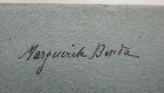- (Benda[?], Marguerite), Von Hand: Name; 'Marguerite Benda[?]'. 