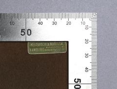 G45 / 977 (Weitbrecht & Marissal (Buchhandlung)), Etikett: Buchhändler, Name, Ortsangabe; 'Weitbrecht & Marissal
Buchhandlung
Hamburg Bergstrasse 26'. 