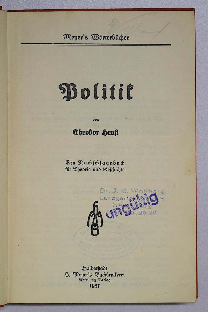 Ba 826 : Politik (1927)