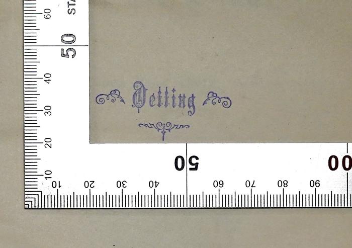Ba 812 : Handbuch über den königlich Preußischen Hof und Staat für das Jahr 1902 (1901);-, Stempel: Name; 'Detting [Oetting?]'
