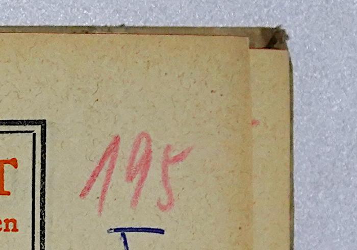 SA 526 : Die Partei (1909);-, Von Hand: Nummer; '195'