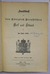 Ba 812 : Handbuch über den königlich Preußischen Hof und Staat für das Jahr 1902 (1901)