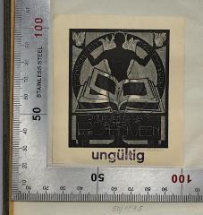 -, Etikett: Exlibris; 'Dit Boek is van Prof. Dr. H. N. ter Veen'