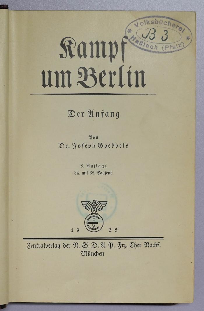Ba 717&lt;8&gt; : Kampf um Berlin. Der Anfang (1935)