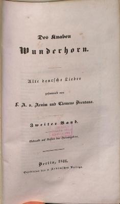 DLIT9188:14 : &lt;&gt; Knaben Wunderhorn (1846)