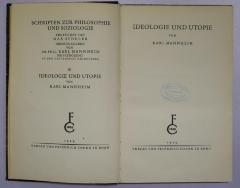 Ba 762 : Ideologie und Utopie (1929)