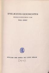 DLIT9173 : Spielmanns-Geschichten ([1910])