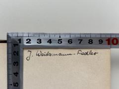 - (Weitzmann-Fiedler, Josepha), Von Hand: Name; 'J. Weitzmann-Fiedler'. 
