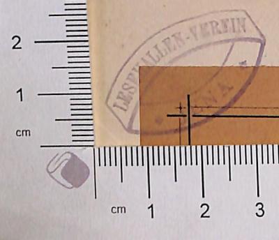 - (Lesehallenverein (Jena)), Stempel: ; 'Lesehallen-Verein Jena'.  (Prototyp)