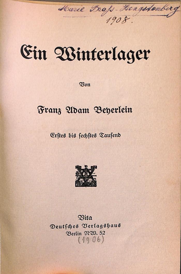 DLIT9196 : &lt;&gt; Winterlager (1906)