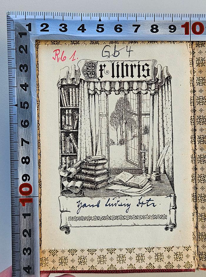 Gb 4 (ausgesondert) : Geschichte des Materialismus und Kritik seiner Bedeutung in der Gegenwart : Geschichte des Materialismus bis auf Kant. (1905);- (Bote, Hans Ludwig), Etikett: Exlibris; 'Ex libris
Hans Ludwig Bote'.  (Prototyp)