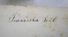 - (Joël, Franziska), Von Hand: Name; 'Franziska Joël.'. 