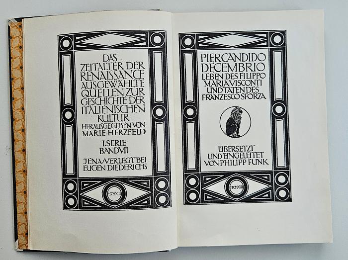 GI-8-19-513 : Leben des Filippo Maria Visconti und Taten des Franzesco Sforza (1913)