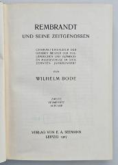X-Rem-130h-506,1 : Rembrandt und seine Zeitgenossen : Charakterbilder der großen Meister der holländischen und vlämischen Malerschule im siebzehnten Jahrhundert (1907)