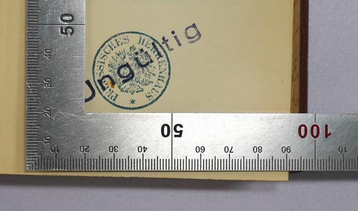 Ba 567 : Reichstags-Handbuch. 13. Legislaturperiode. (1912);-, Stempel: Name; 'Preussisches Herrenhaus'