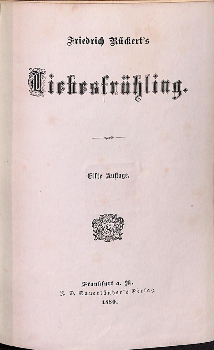 DLIT9203 : Friedrich Rückert's Liebesfrühling (1880)