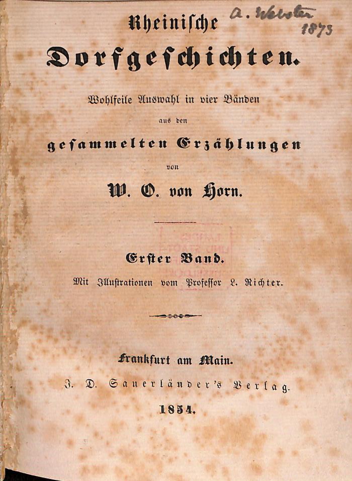 DLIT9236:1/2 : Rheinische Dorfgeschichten (1854)