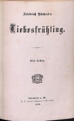 DLIT9203 : Friedrich Rückert's Liebesfrühling (1880)