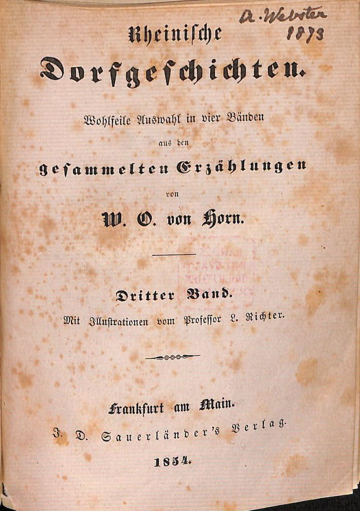 DLIT9236:3/4 : Rheinische Dorfgeschichten (1854)