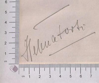 - (Forit, Helena), Von Hand: Autogramm; 'Helena Forti'.  (Prototyp)