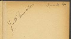 - (Yvette Demeckeleer), Von Hand: Name; 'Yvette Demeckeleer Marcinelle 1940'. 