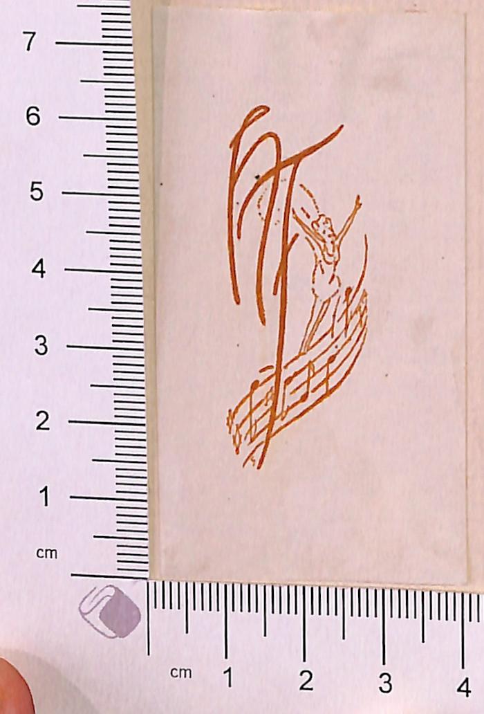 - (Forit, Helena), Etikett: Exlibris; 'HF'.  (Prototyp)