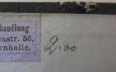 - (Luisenstädtische Buchhandlung), Von Hand: Preis; '2.00'. 