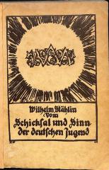 P 3381 : Schicksal und Sinn der deutschen Jugend. (1926)
