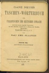 Xn 11535:2:F8 : Ganz neues Taschen-Wörterbuch der italienischen und deutschen Sprache. 2, Deutsch-italienisch. (1900)