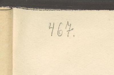 - (Deutsche Arbeitsfront. Zentralbücherei), Von Hand: Inventar-/ Zugangsnummer; '467'. 