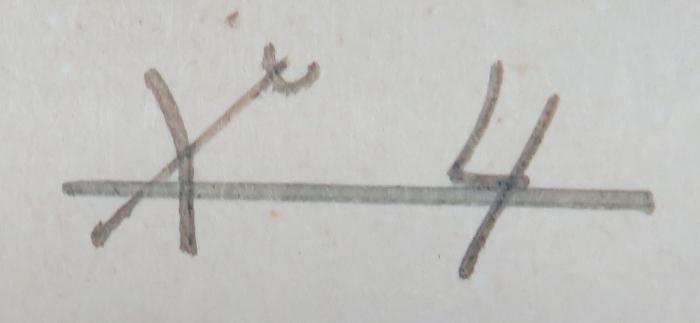 - (NSDAP-Gauarchiv Südhannover Braunschweig, Freimaurer-Bibliothek[?]), Von Hand: Signatur; 'X 4'. 