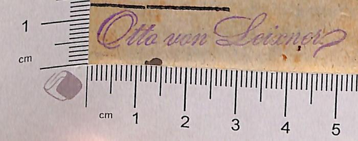- (Leixner von Grünberg, Otto), Stempel: Autogramm; 'Otto von Leixner'.  (Prototyp)