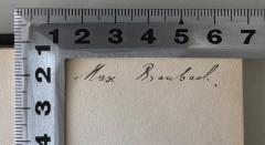 - (Braubach, Max), Von Hand: Name; 'Max Braubach'. 