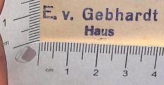 - (Bücherei des Stadtmuseums Düsseldorf;Gebhardt, Eduard von ), Stempel: ; 'E.v. Gebhardt Haus'.  (Prototyp)