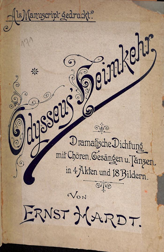 DLIT9901 : Odysseus' Heimkehr ([nicht nach 1893])