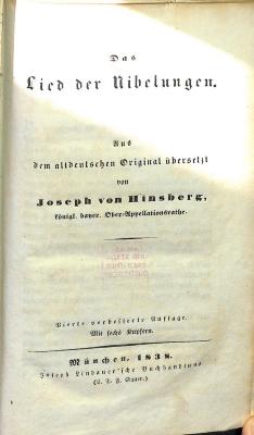DLIT9959 : &lt;&gt; Lied der Nibelungen (1838)