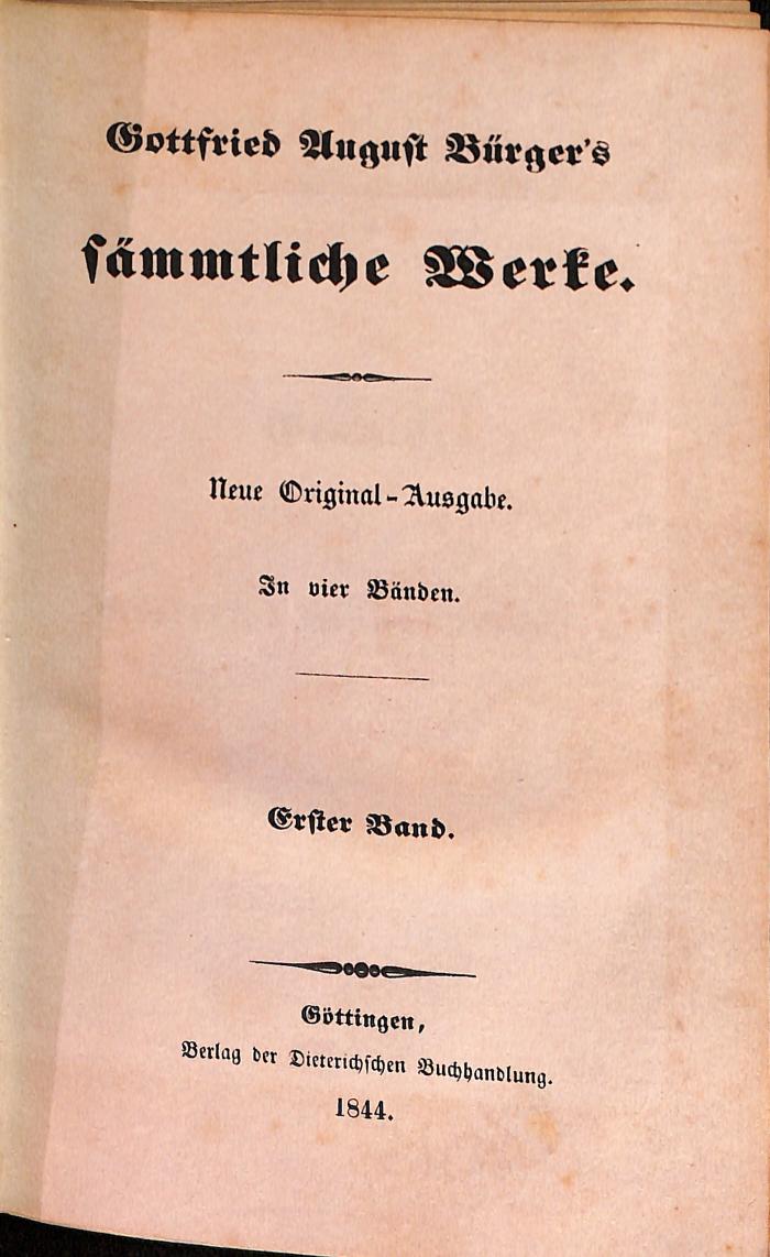 DLIT10056:3 : Gottfried August Bürger's sämmtliche Werke (1844)