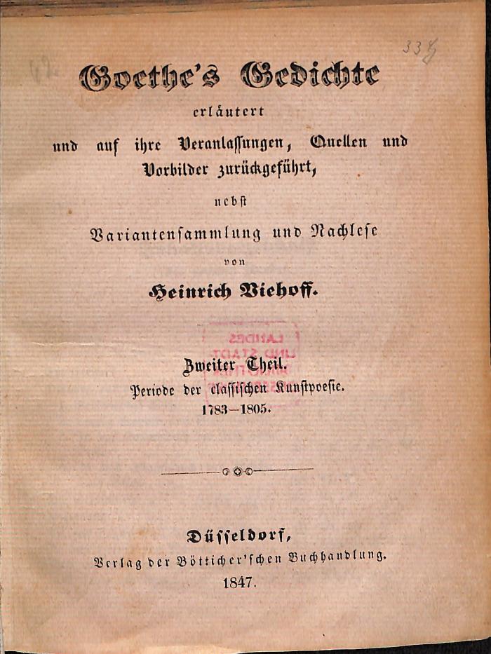 DLIT10092:2 : Goethe's Gedichte (1847)