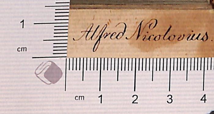 -, Von Hand: Autogramm; 'Alfred Nicolovius' (Prototyp)