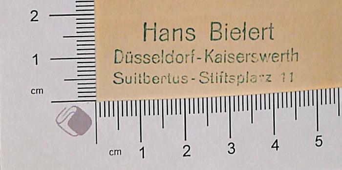 - (Bielert, hans), Stempel: .  (Prototyp)